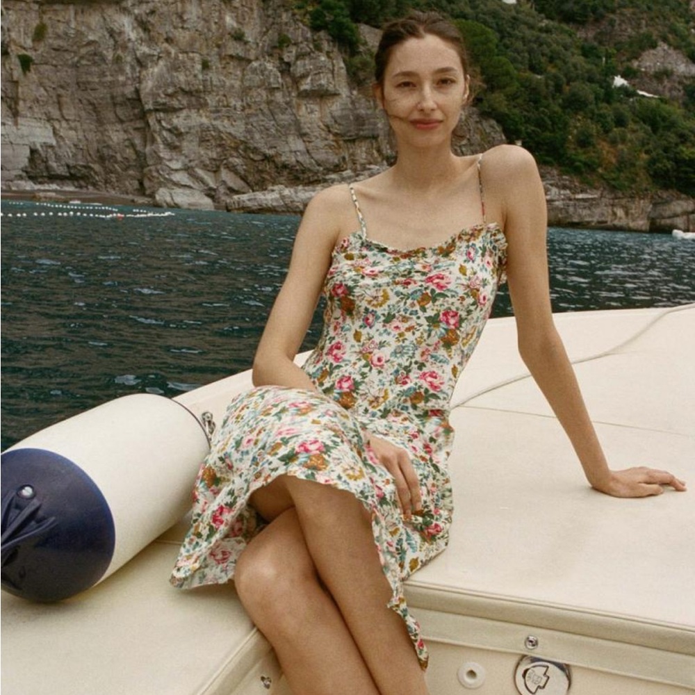 Doen Calsi Silk Dress in Liberty Rose Romance